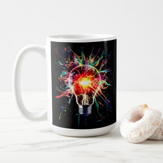 Glühbirne Kaffeetasse (Mit Donut)