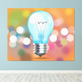 Glühbirne Leinwanddruck (Insitu (Holzboden))