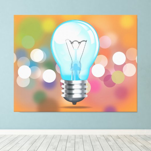 Glühbirne Leinwanddruck (Insitu (Holzboden))