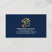 Glühbirne mit elektrischer Leitung Visitenkarte (Rückseite)