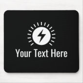Glühbirne mit Emblem-Logo Mousepad (Vorne)
