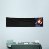 Glühbirne mit Nachtschmetterlingen Banner (Messeveranstaltung)