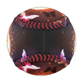 Glühbirne mit Nachtschmetterlingen Baseball (Rückseite)