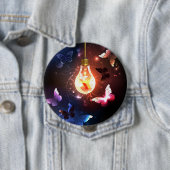 Glühbirne mit Nachtschmetterlingen Button (Beispiel)