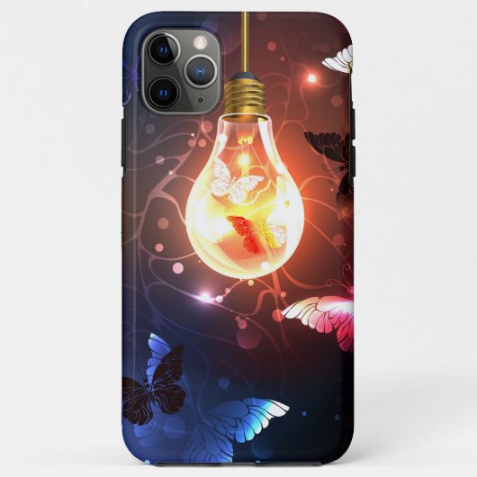 Glühbirne mit Nachtschmetterlingen Case-Mate iPhone Hülle (Rückseite)