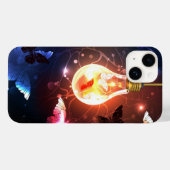 Glühbirne mit Nachtschmetterlingen Case-Mate iPhone Hülle (Rückseite (Horizontal))