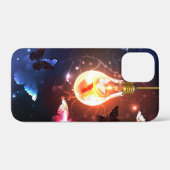 Glühbirne mit Nachtschmetterlingen Case-Mate iPhone Hülle (Rückseite (Horizontal))