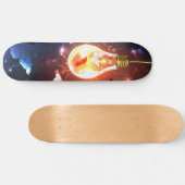 Glühbirne mit Nachtschmetterlingen Skateboard (Horizontal)