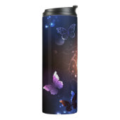 Glühbirne mit Nachtschmetterlingen Thermosbecher (Nach links gedreht)