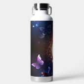 Glühbirne mit Nachtschmetterlingen Trinkflasche (Vorderseite)