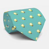 Glühbirne Neck Tie - Gelb und Blau Krawatte (Gerollt)