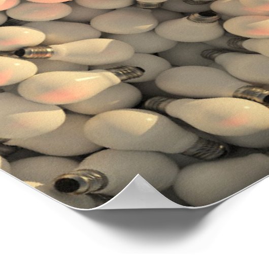 Glühbirne Poster (Ecke)