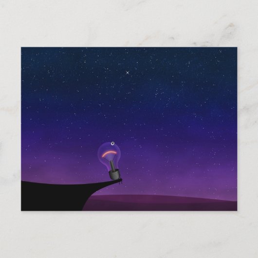 Glühbirne Postkarte (Vorderseite)