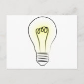 Glühbirne Postkarte (Vorderseite)