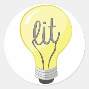 Glühbirne Runder Aufkleber