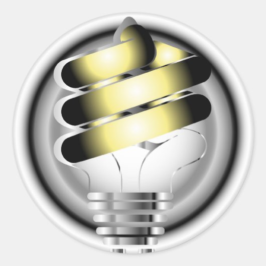 Glühbirne Runder Aufkleber (Vorderseite)