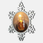 Glühbirne Schneeflocken Zinn-Ornament (Rechts)