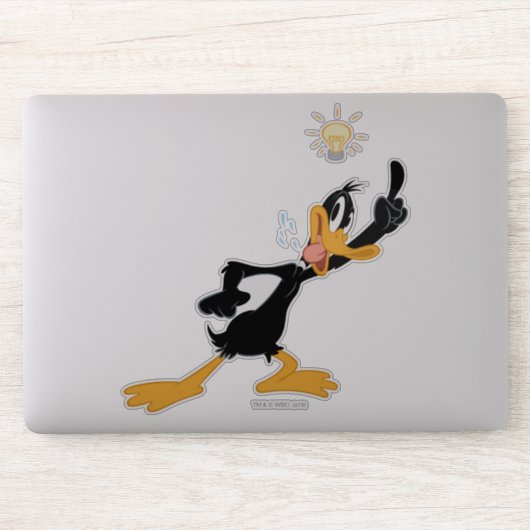 Glühbirne über dem Kopf von DAFFY DUCK™ Aufkleber (Computer)