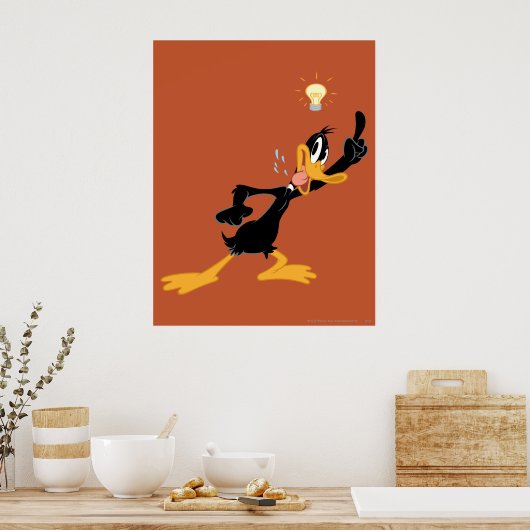 Glühbirne über dem Kopf von DAFFY DUCK™ Poster (Küche)