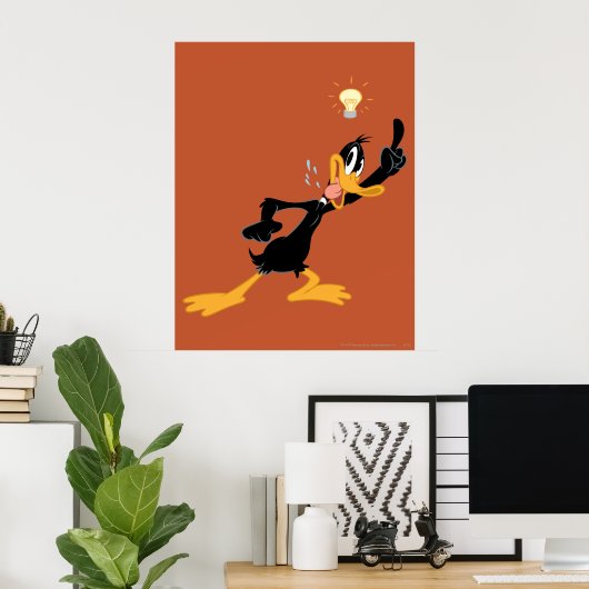 Glühbirne über dem Kopf von DAFFY DUCK™ Poster (Heimbüro)