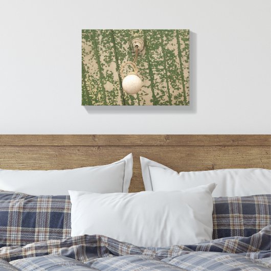 Glühbirne und grüne Peeling Leinwanddruck (Insitu (Schlafzimmer))