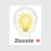 Glühbirne verdunkelt die Lichter der Erde Aufkleber (Blatt)