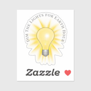 Glühbirne verdunkelt die Lichter der Erde Aufkleber