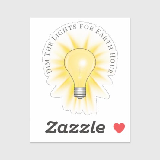 Glühbirne verdunkelt die Lichter der Erde Aufkleber (Blatt)