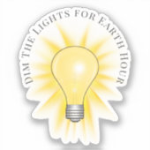 Glühbirne verdunkelt die Lichter der Erde Aufkleber (Vorderseite)