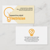 Glühbirne Visitenkarte (Vorne/Hinten)