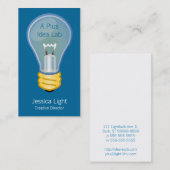 Glühbirne Visitenkarte (Vorne/Hinten)
