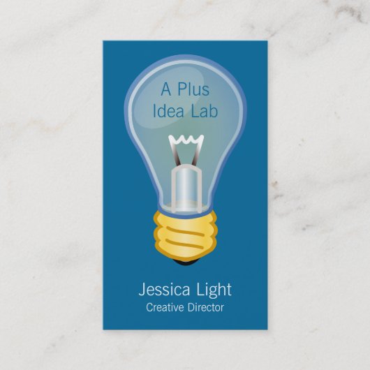 Glühbirne Visitenkarte (Vorderseite)