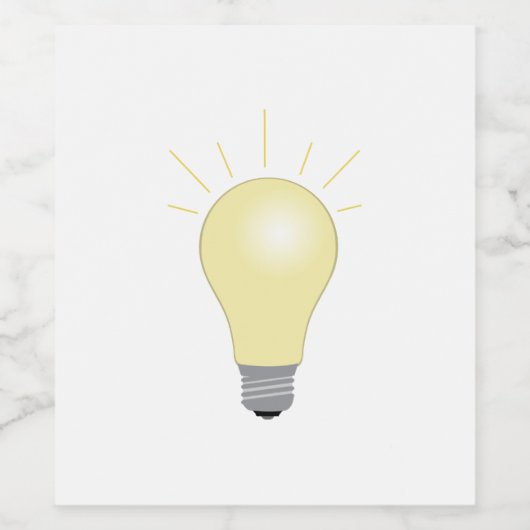 Glühbirne Weinetikett (Einzelnes Label)