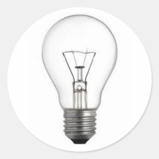 Glühbirnen-Aufkleber Runder Aufkleber
