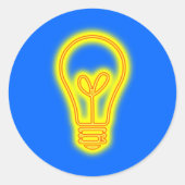 Glühbirnen-Aufkleber Runder Aufkleber (Vorderseite)