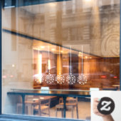 Glühbirnen aus Schneeflocken, weiß_ Pack mit fünf Fensteraufkleber (Café-Fenster)