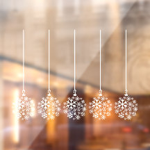 Glühbirnen aus Schneeflocken, weiß_ Pack mit fünf 