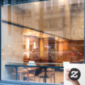 Glühbirnen aus Snowflake, Goldglas, Glitzer aus dr Fensteraufkleber (Café-Fenster)