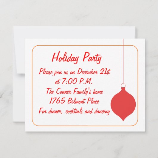 Glühbirnen Einladung (Rückseite)