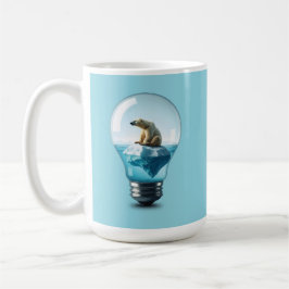 Glühbirnen-Eisberg - Eisbär in einer Glühbirne Kaffeetasse