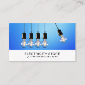 Glühbirnen, Elektriker Visitenkarte (Vorderseite)