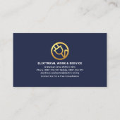 Glühbirnen Gold Power Plug Visitenkarte (Rückseite)