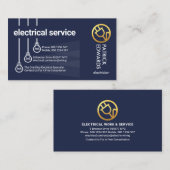 Glühbirnen Gold Power Plug Visitenkarte (Vorne/Hinten)