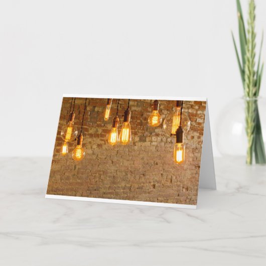 Glühbirnen Hintergrund Karte (Vorderseite)