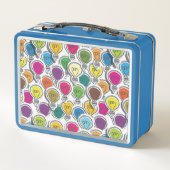 Glühbirnen Muster individuelle Name Lunch Boxen (Rückseite)