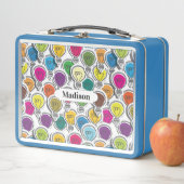 Glühbirnen Muster individuelle Name Lunch Boxen (Beispiel)