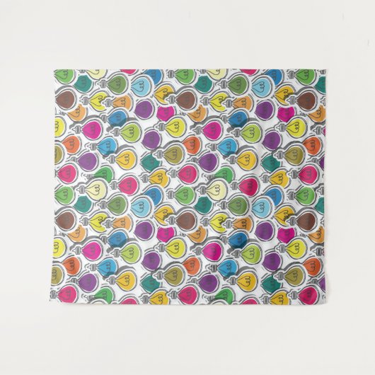 Glühbirnen Mustertapestes Wandteppich (Vorderseite (Horizontal))