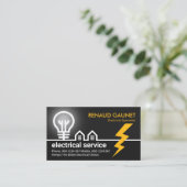 Glühbirnen-Power durch Blitz Visitenkarte (Stehend Vorderseite)