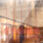 Glühbirnen rot_ Pack mit fünf Fensterklammern Fensteraufkleber (Blatt 2)