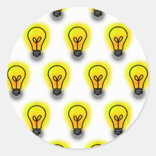 Glühbirnen Runder Aufkleber